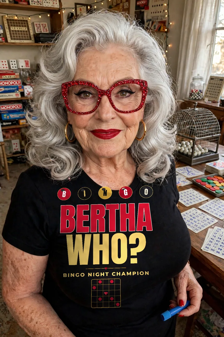 BERTHA WHO? bingo tee design